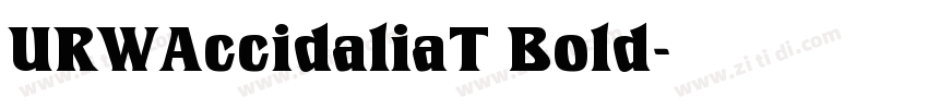 URWAccidaliaT Bold字体转换
